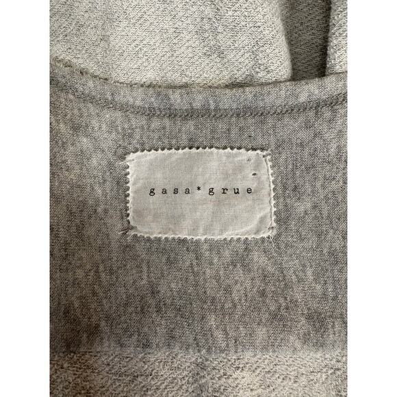 Japanese Gasa Grue Grey Jersey Drop Waist Short Sleeve Midi Dress / Small/Medium - Picture 6 of 7